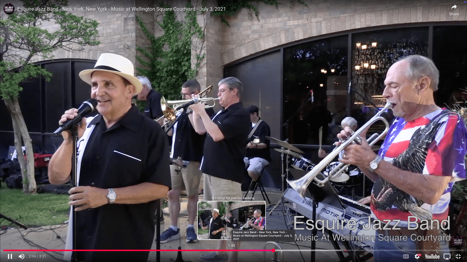 Esquire Jazz Band – New York, New York – Music at Wellington Square Courtyard – July 3, 2021