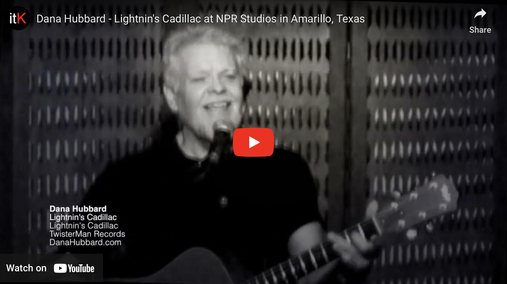Dana Hubbard – Lightnin’s Cadillac at NPR Studios in Amarillo, Texas