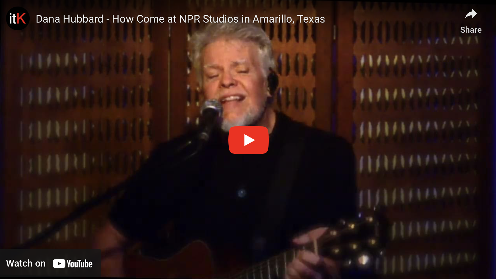 Dana Hubbard – “How Come” at NPR Studios in Amarillo, Texas